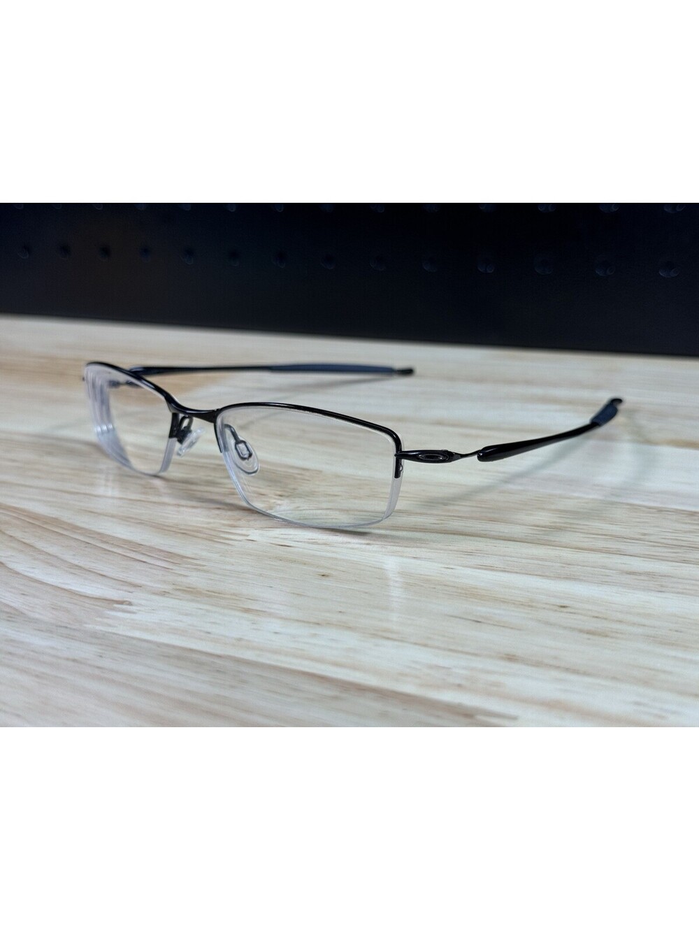 Oakley TRANSISTOR Eyeglasses 22-215 Polished Black Half Rim Frames 54[]18-135